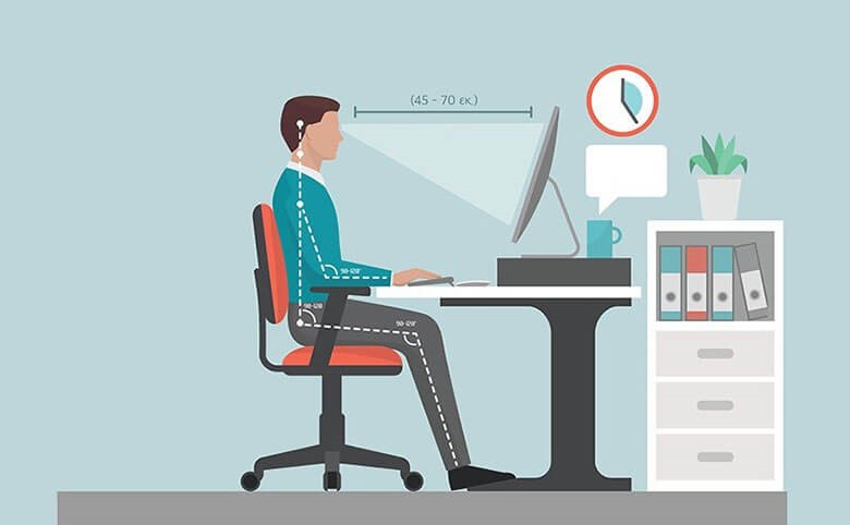 ارگونومی محیط کار برای نشستن باید چطور باشد؟