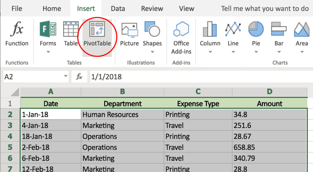 ساخت گزارش‌های حرفه‌ای با Pivot Table
