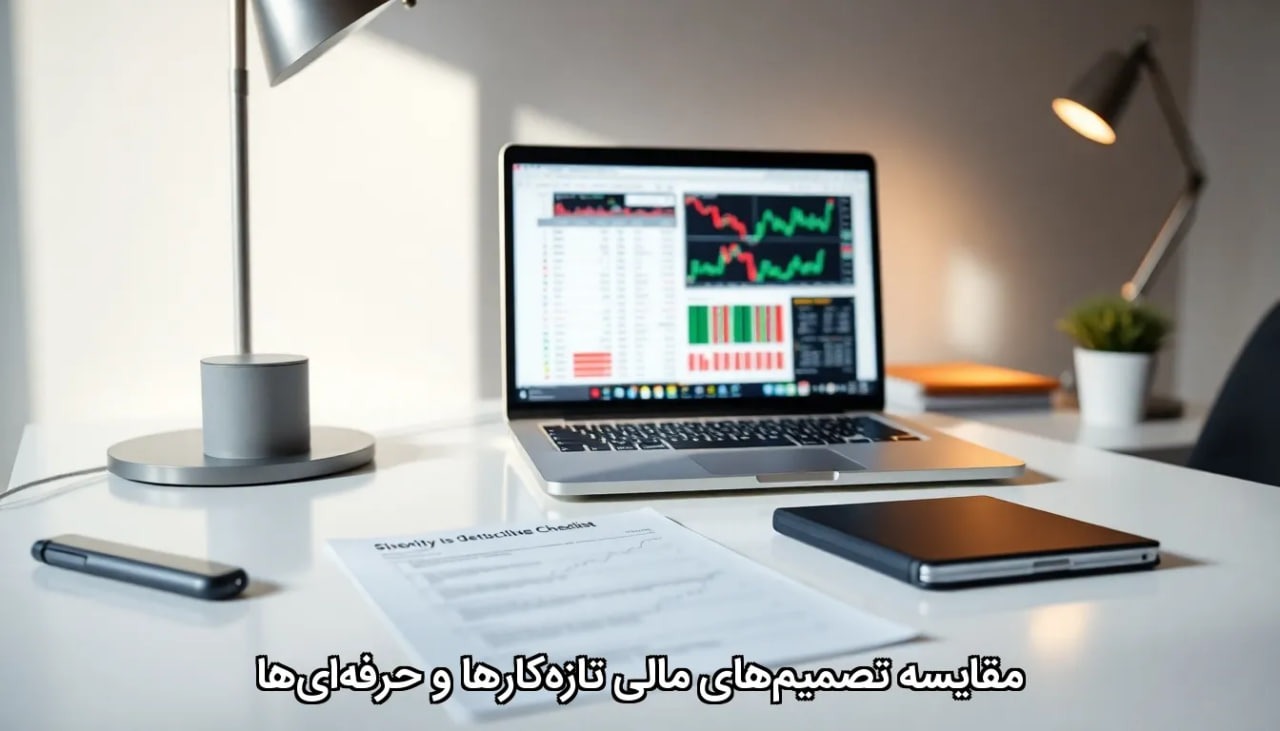 مقایسه تصمیم‌های مالی تازه‌کارها و حرفه‌ای‌ها