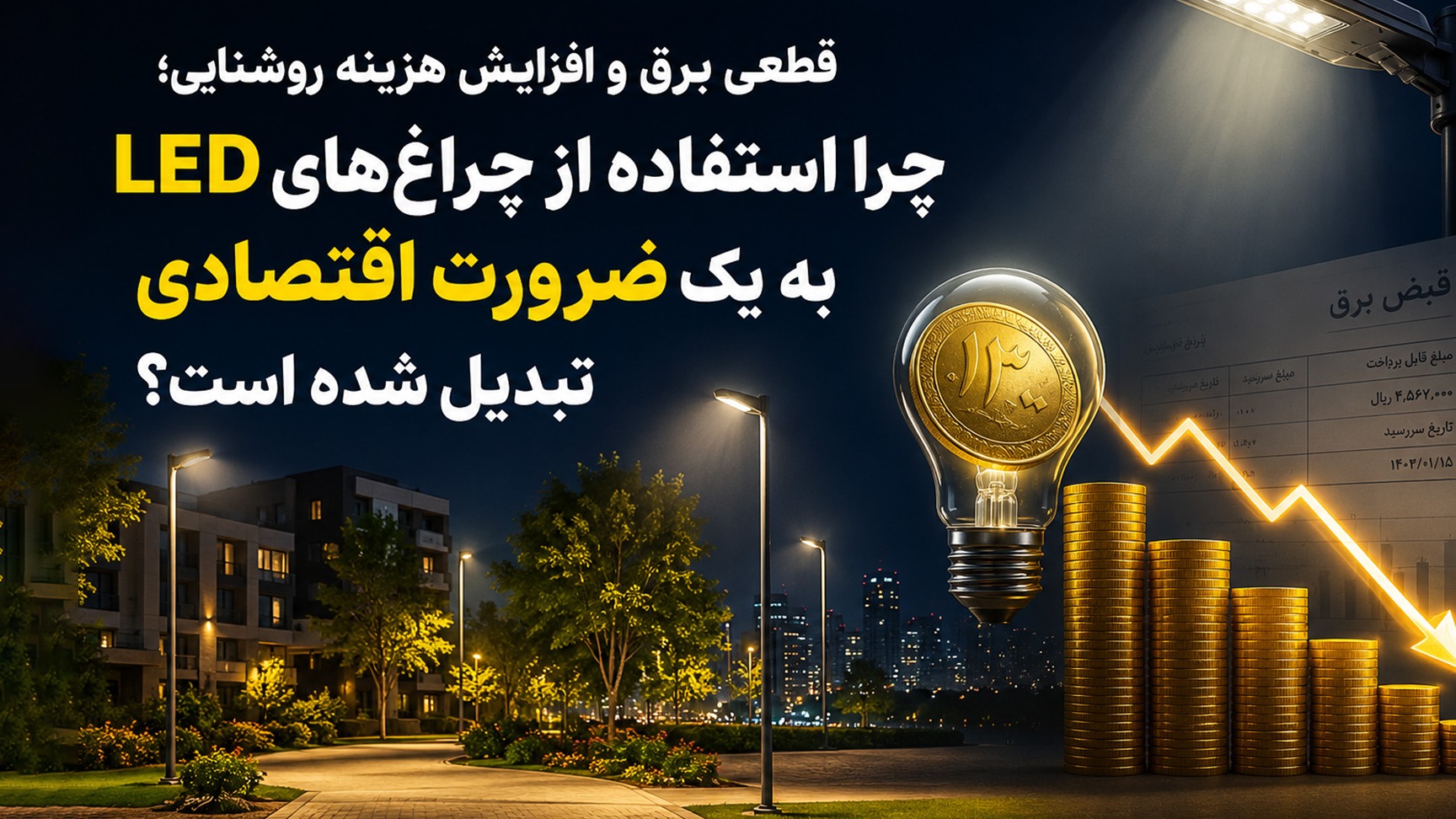 قطعی برق و افزایش هزینه های روشنایی + راهکارهای موثر جهت مدیریت هزینه پروژهها قطعی برق و افزایش هزینه های روشنایی + راهکارهای موثر جهت مدیریت هزینه پروژهها