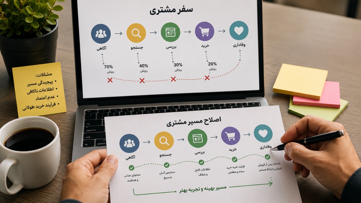 30 روز، 7 اقدام ساده | نقشه راهی برای رشد یک کسبوکار اینترنتی سفر مشتری