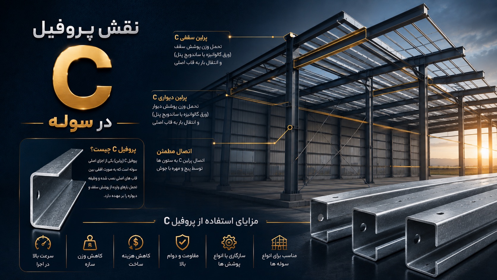 نقش پروفیل C در سوله