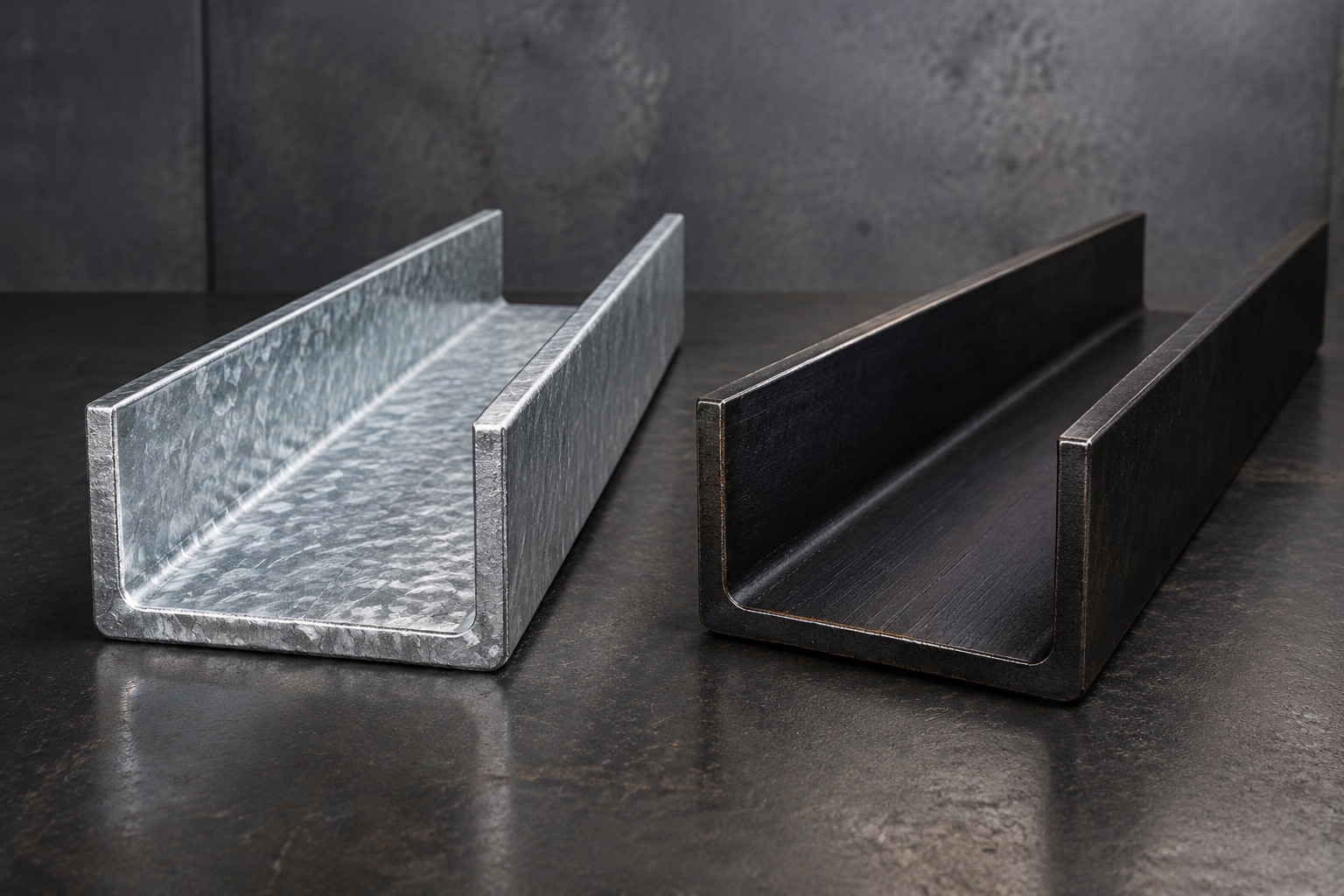 تفاوت پروفیل U گالوانیزه و سیاه