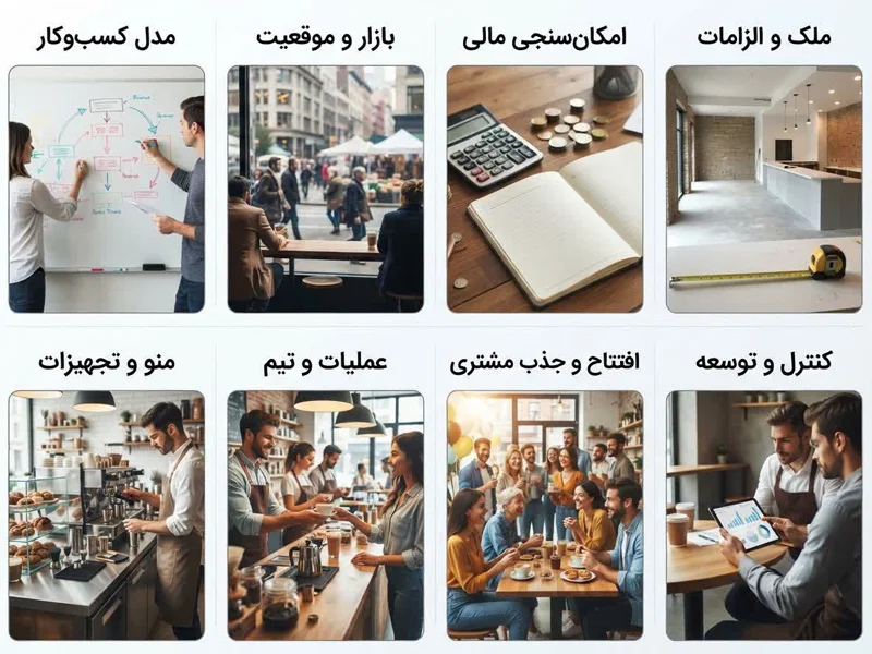 مراحل افتتاح یک کافه