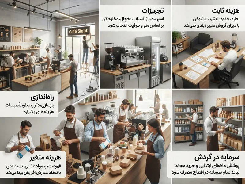 تعیین کردن مدل مالی کافه