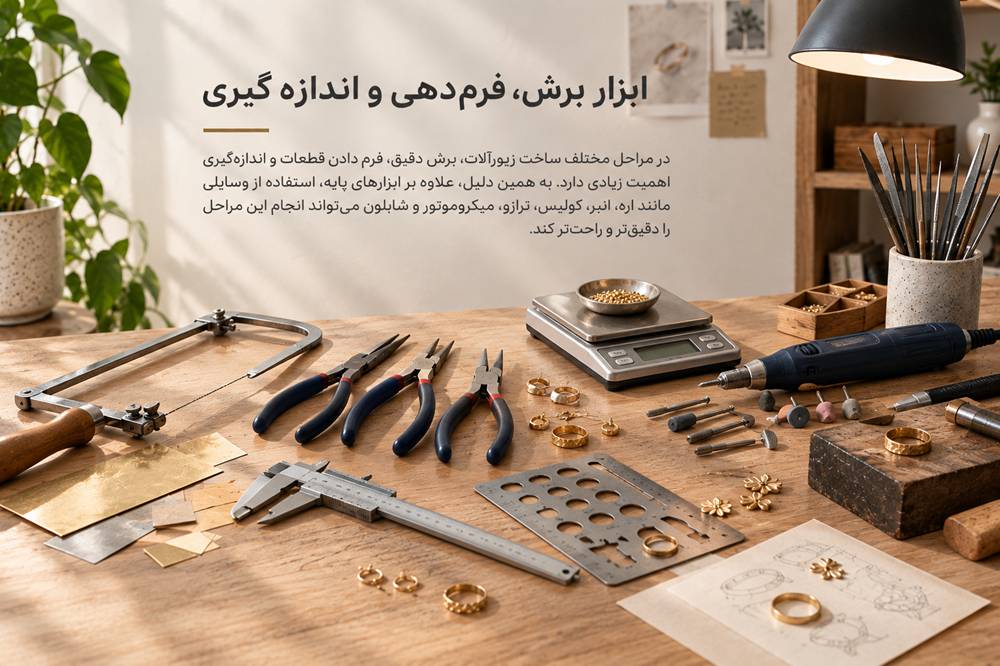 ابزارهای برش، فرم‌دهی و اندازه‌گیری طلاسازی
