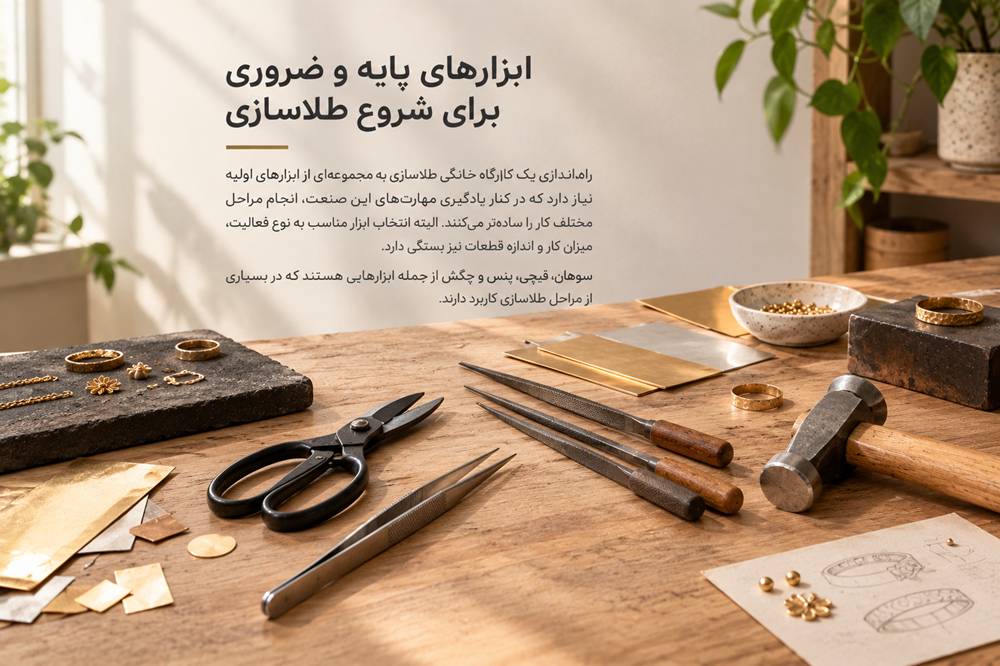 ابزارهای پایه طلاسازی برای شروع کارگاه خانگی